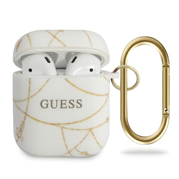 AirPods Guess Gold Chain tok (Fehér) - GUACA2TPUCHWH