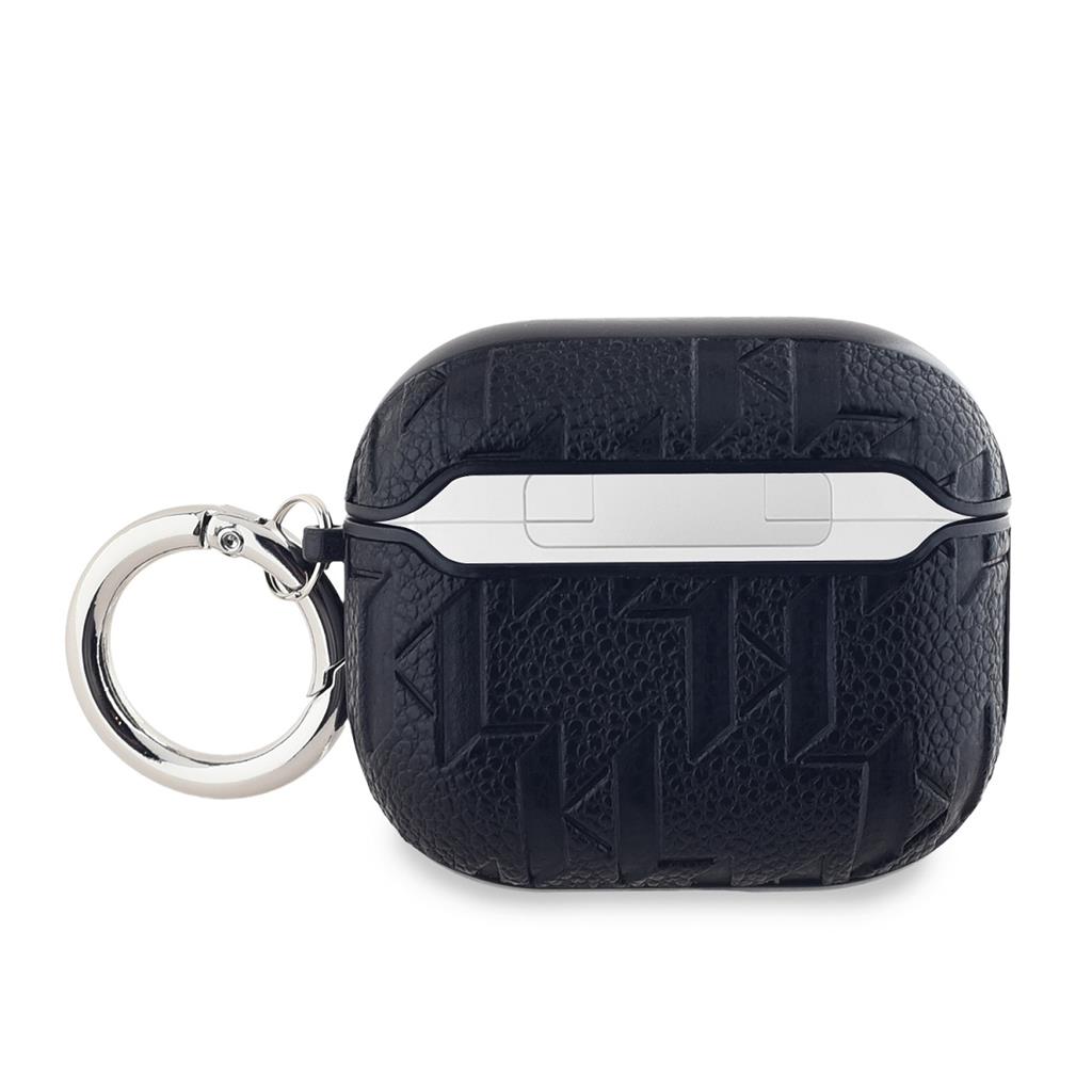 Apple AirPods 3 Karl Lagerfeld PU Embossed Choupette Head tok (Fekete) - KLA3PGCHPK