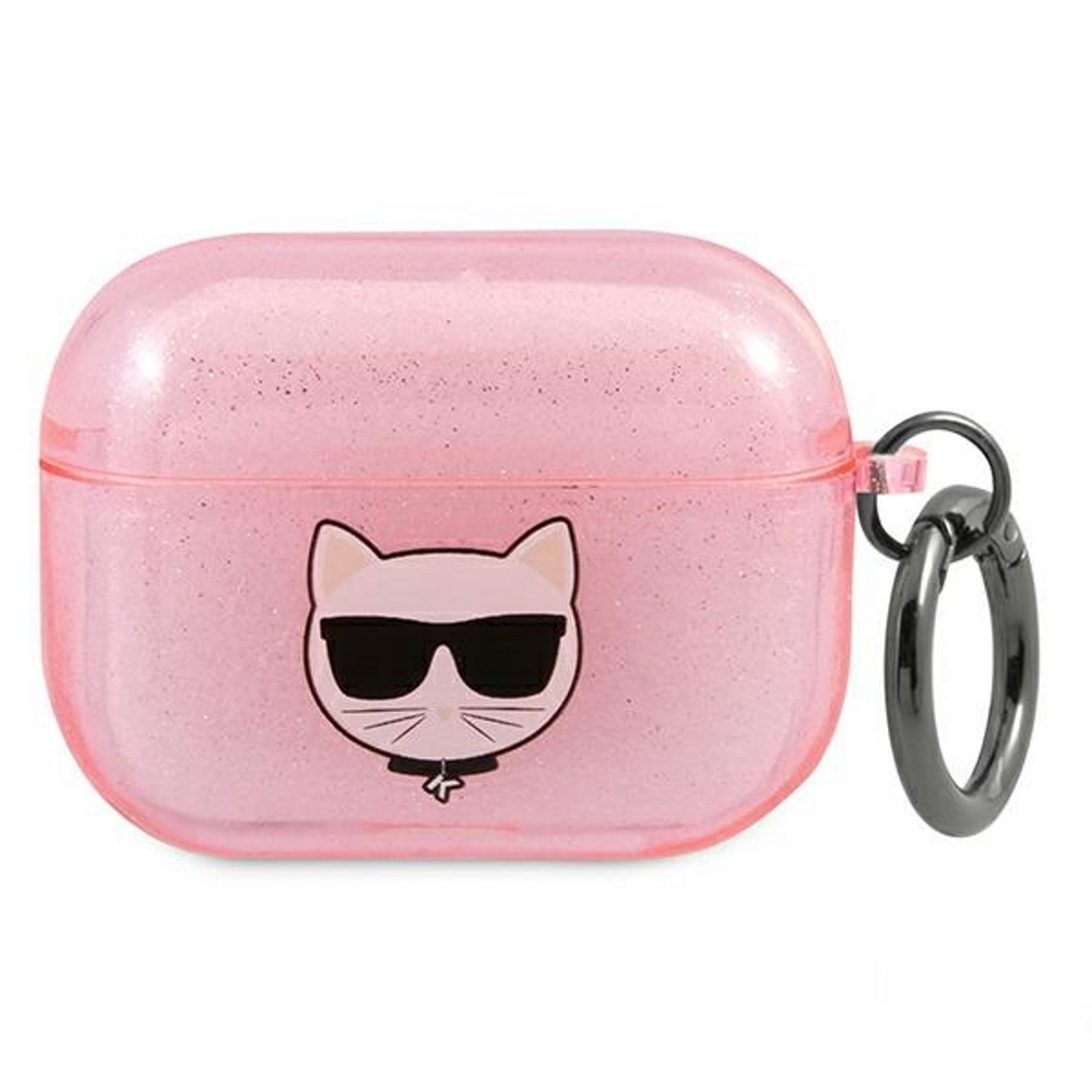 Apple AirPods Pro Karl Lagerfeld csillámos tok Choupette (Rózsaszín) – KLAPUCHGP