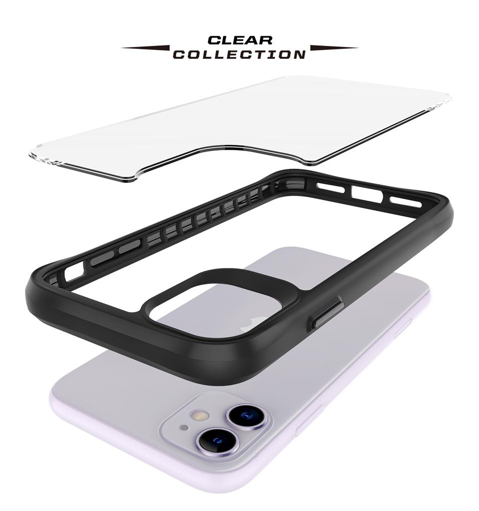 Apple iPhone 11 TOKO Combat X mode Frost hátlap tok (Fekete)
