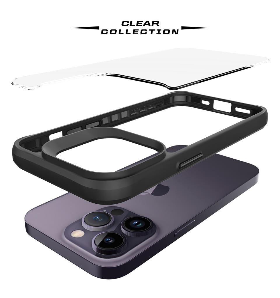 Apple iPhone 14 Pro TOKO Combat X mode Frost hátlap tok (Fekete)