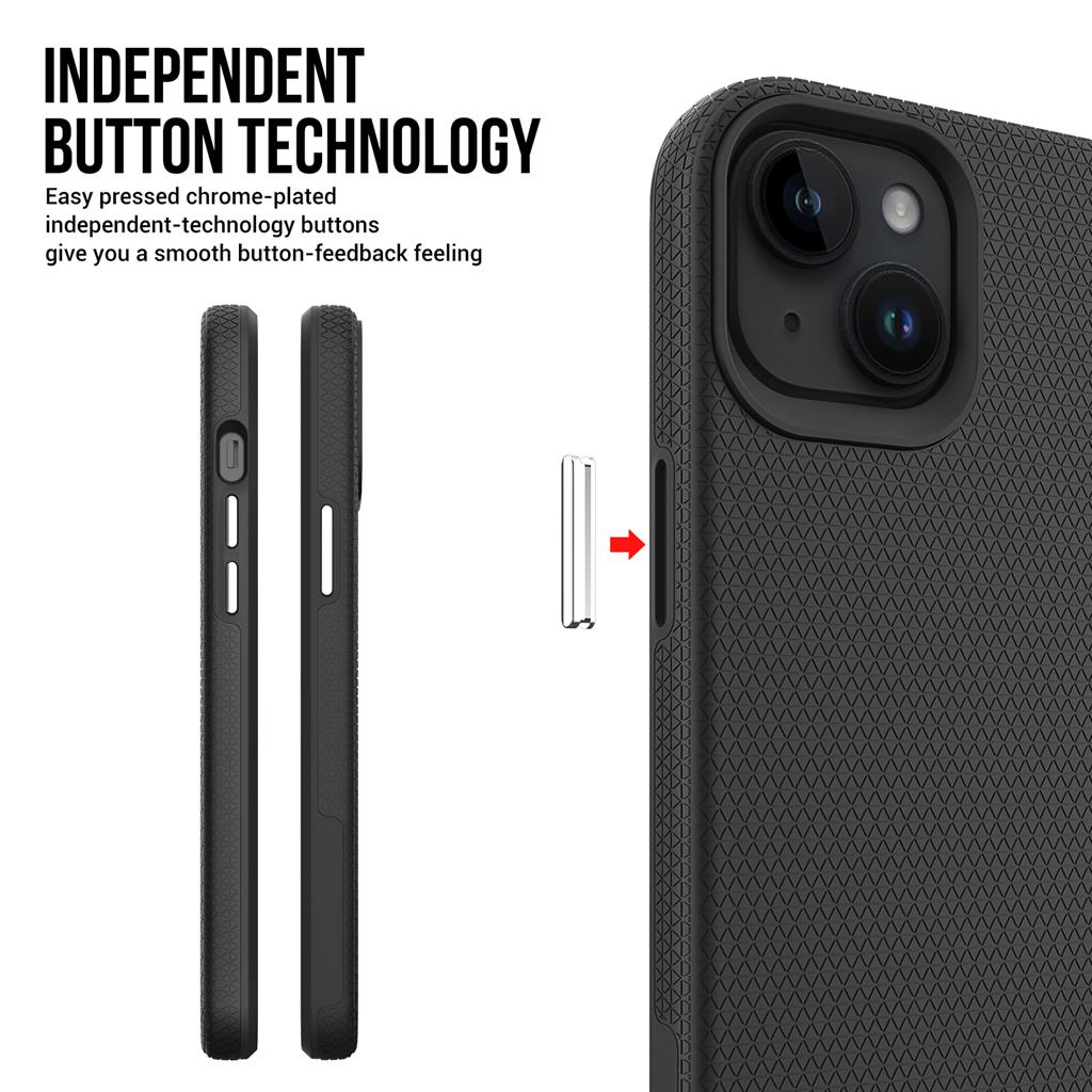Apple iPhone 14 TOKO Triangle hátlap tok (Fekete)