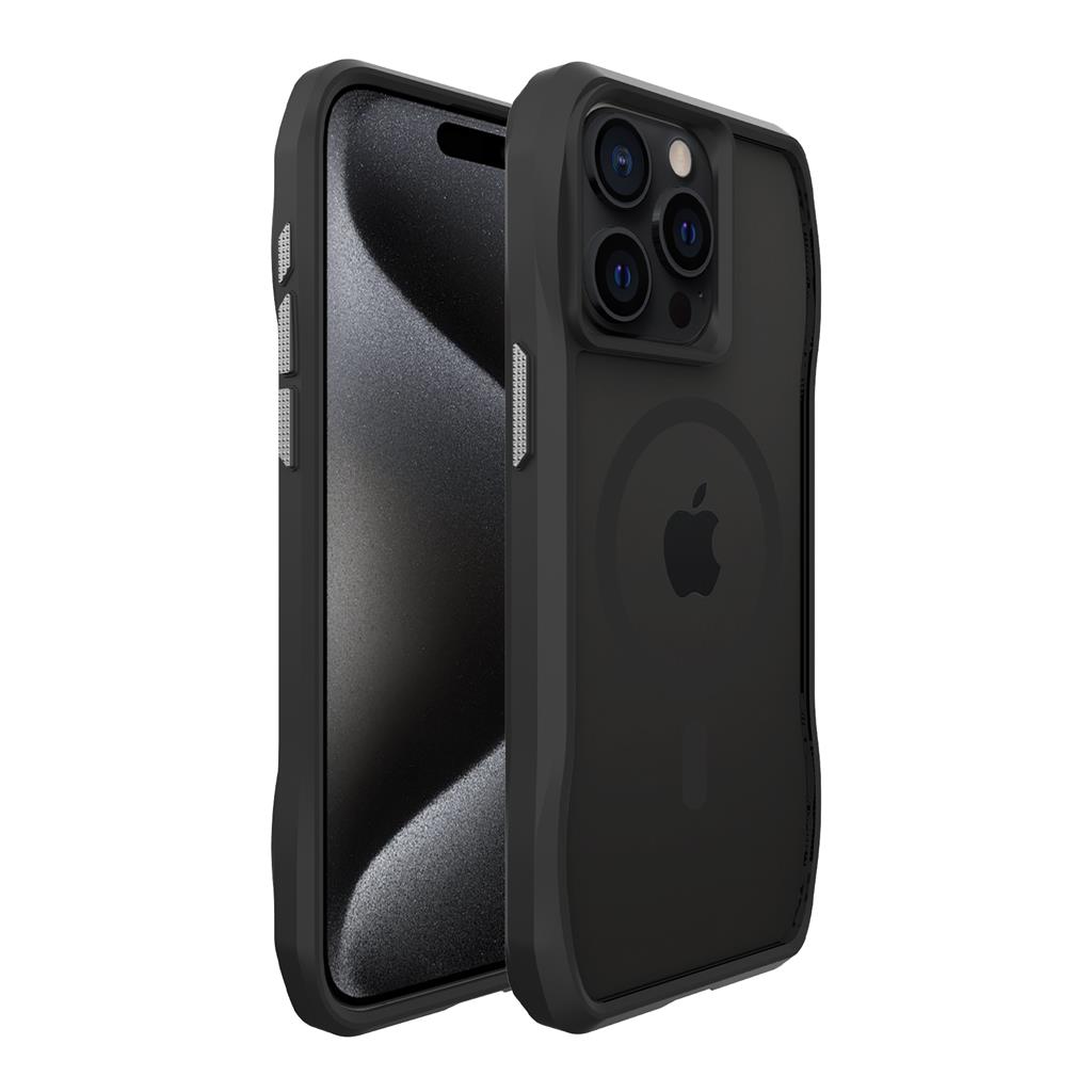 Apple iPhone 15 Pro Max TOKO Octagon magsafe hátlap tok (Fekete)