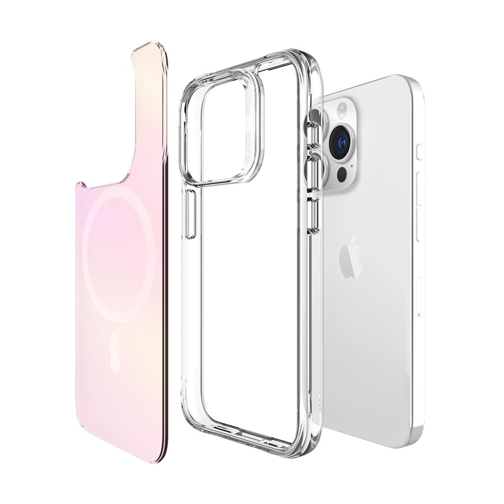 Apple iPhone 15 Pro Max TOKO Pure rainbow magsafe hátlap tok (Rózsaszín)
