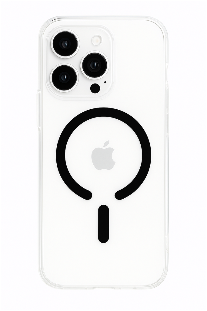 Apple iPhone 15 Pro ROAR Mag Color Crystal MagSafe hátlap tok (Fekete)