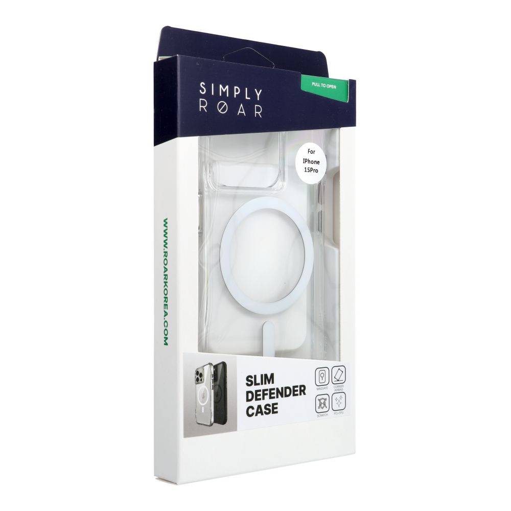 Apple iPhone 15 Pro ROAR Slim Defender hátlap tok (Átlátszó)