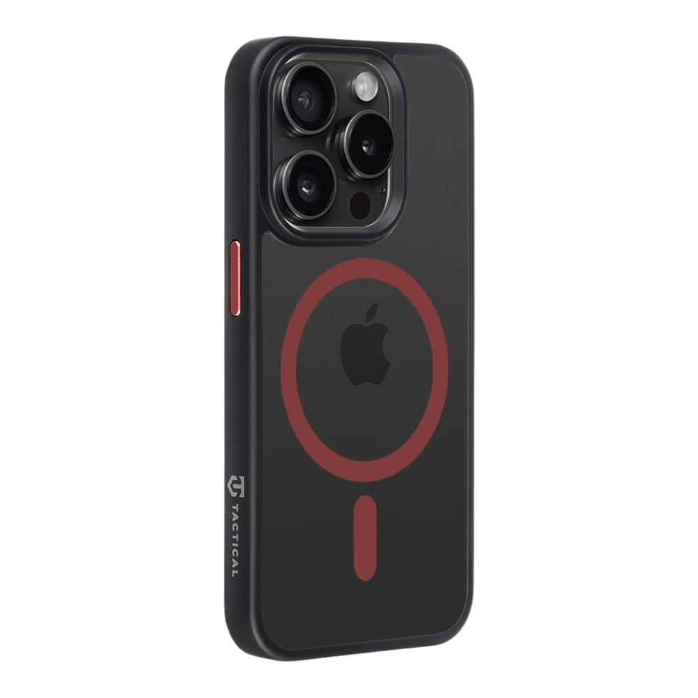 Apple iPhone 15 Pro Tactical MagForce Hyperstealth 2.0 hátlap tok (Fekete - Piros)