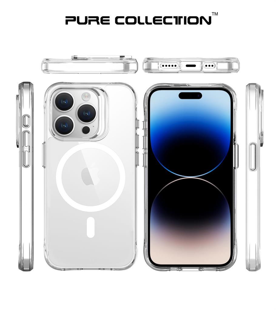 Apple iPhone 15 Pro TOKO Pure MagSafe hátlap tok (Átlátszó)