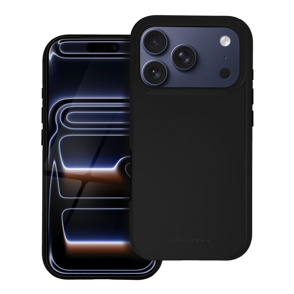 Apple iPhone 15 Roar Rainbow bumper hátlap tok (Fekete)