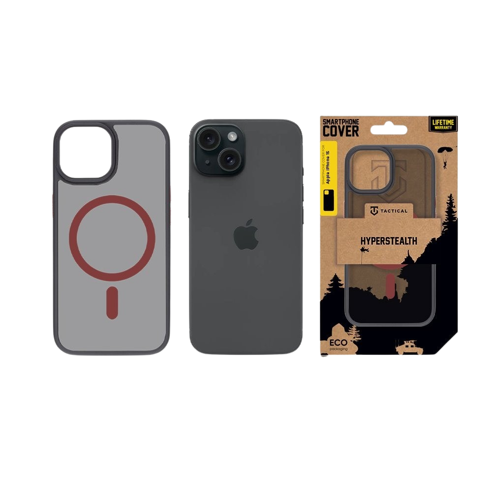 Apple iPhone 15 Tactical MagForce Hyperstealth 2.0 hátlap tok (Fekete)