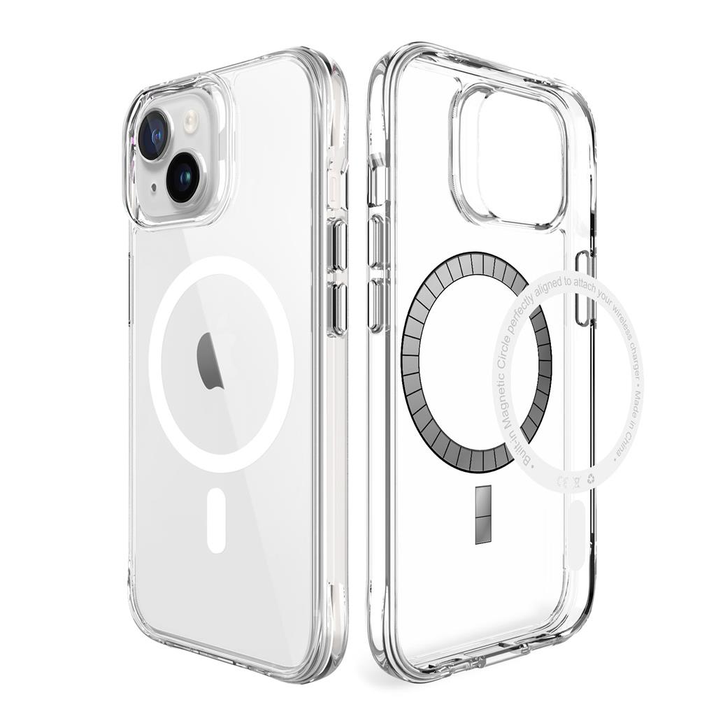 Apple iPhone 15 TOKO Pure MagSafe hátlap tok (Átlátszó)