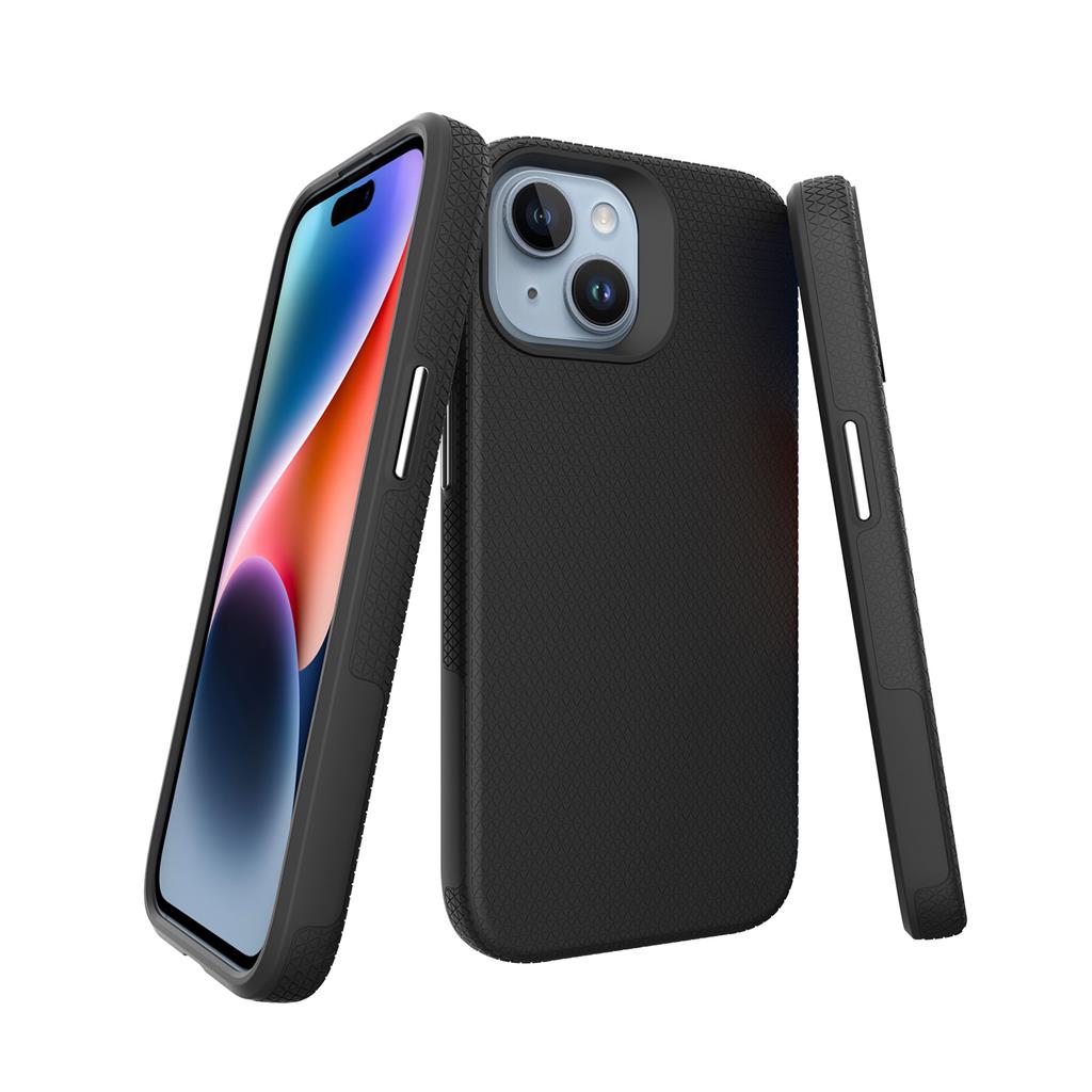 Apple iPhone 15 TOKO Triangle hátlap tok (Fekete)