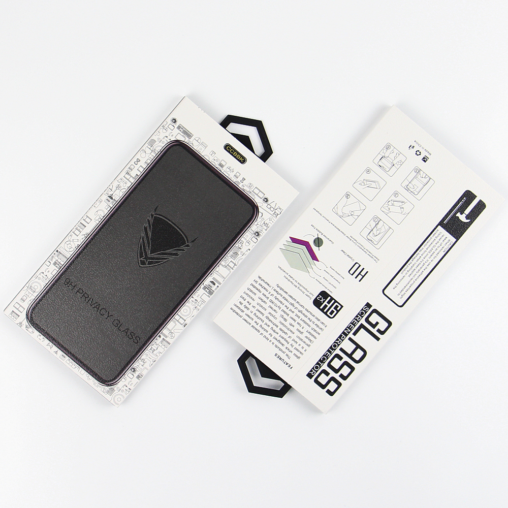 Apple iPhone 16 Pro / iPhone 17 OG Premium Privacy üvegefólia (Átlátszó fekete peremmel)