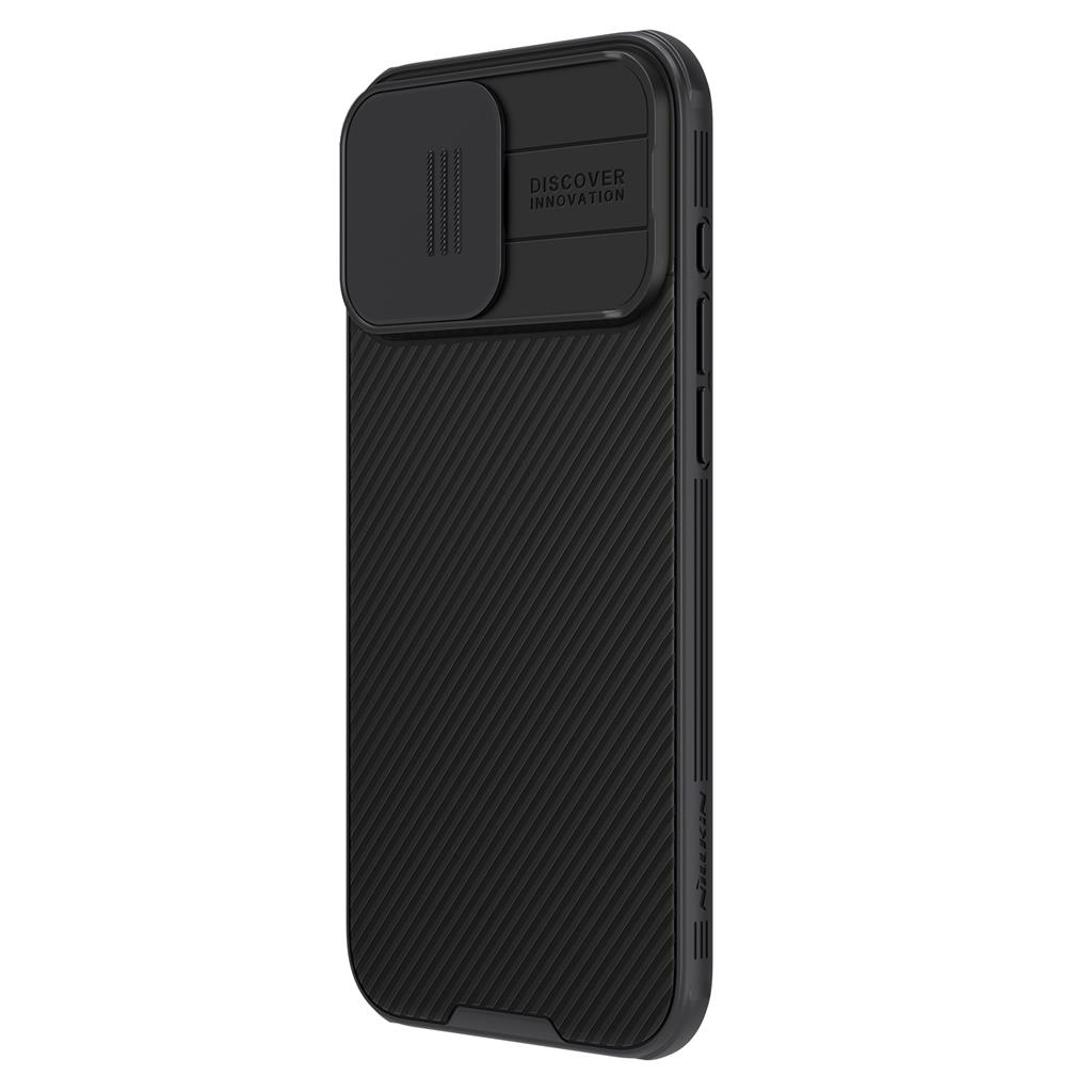 Apple iPhone 16 Pro Max Nillkin Camshield pro strapabíró hátlap tok (Fekete)