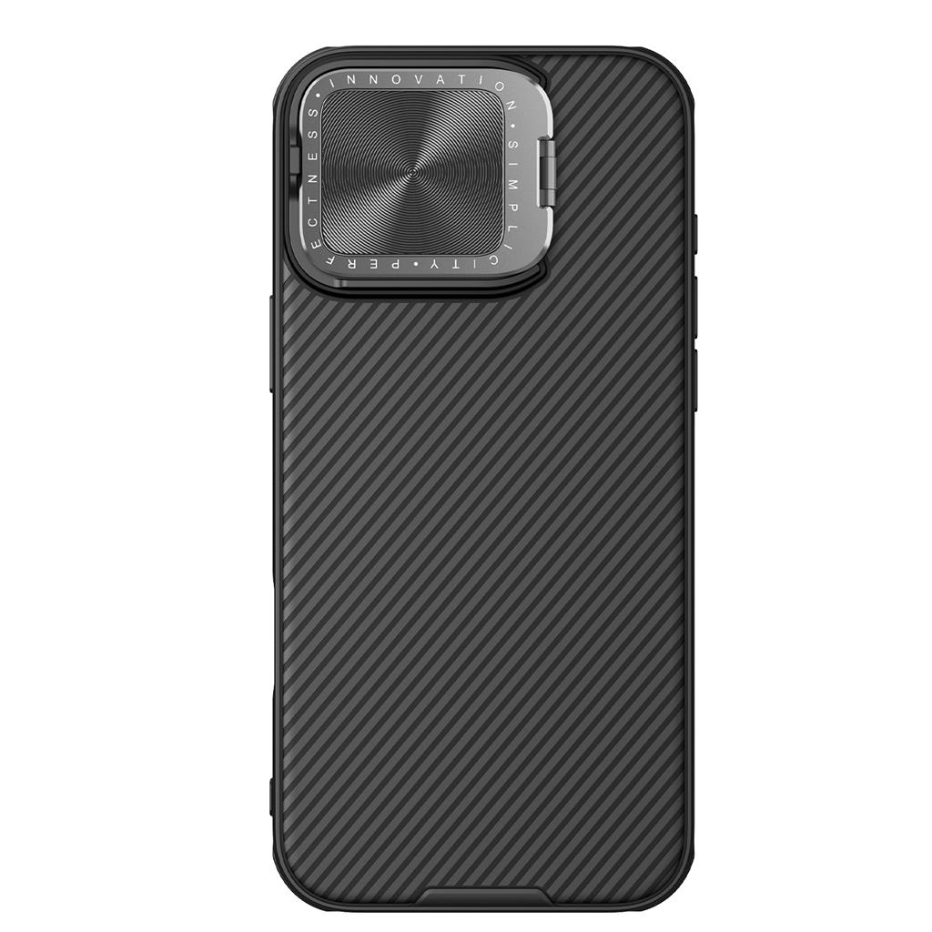 Apple iPhone 16 Pro Max Nillkin Camshield Prop hátlap tok (Fekete)