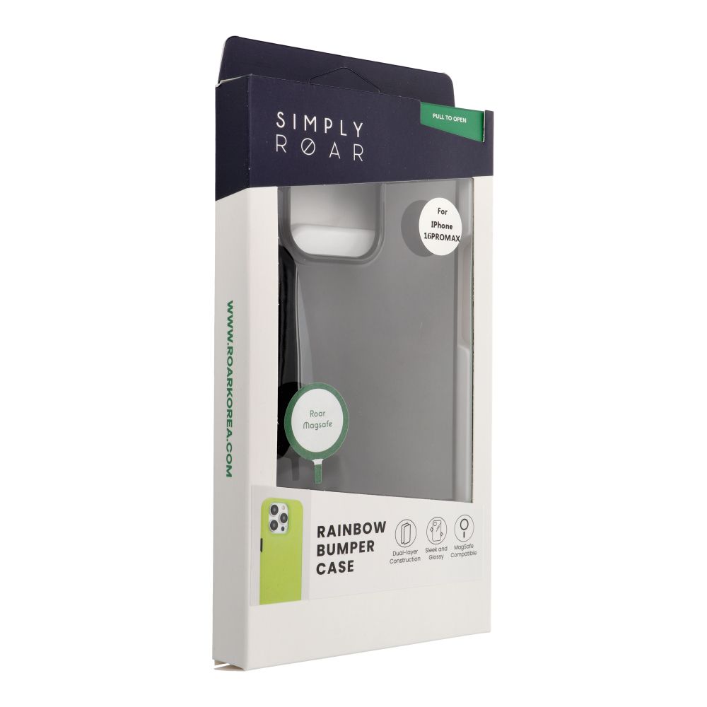 Apple iPhone 16 Pro Max Roar Rainbow bumper hátlap tok (Fekete)