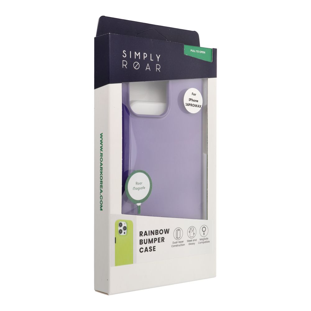 Apple iPhone 16 Pro Max Roar Rainbow bumper hátlap tok (Lila)