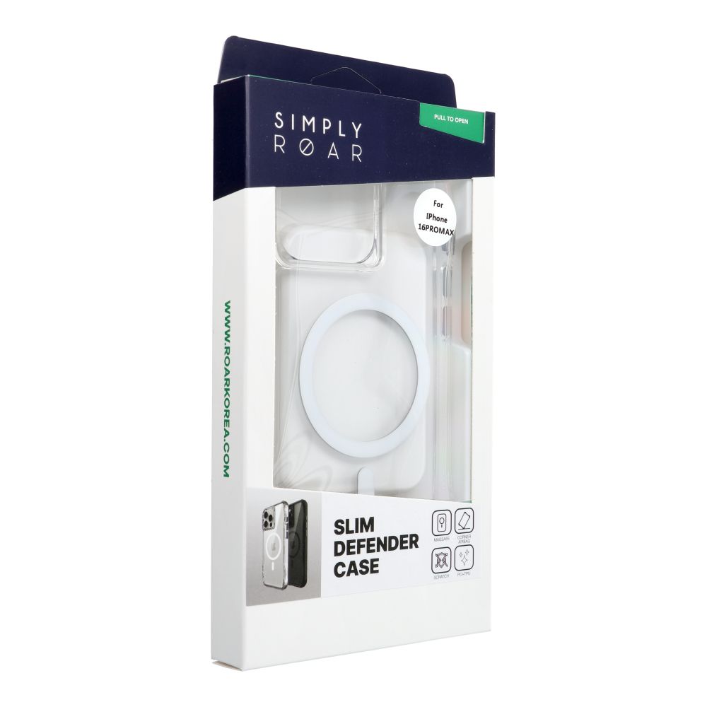 Apple iPhone 16 Pro Max ROAR Slim Defender hátlap tok (Átlátszó)