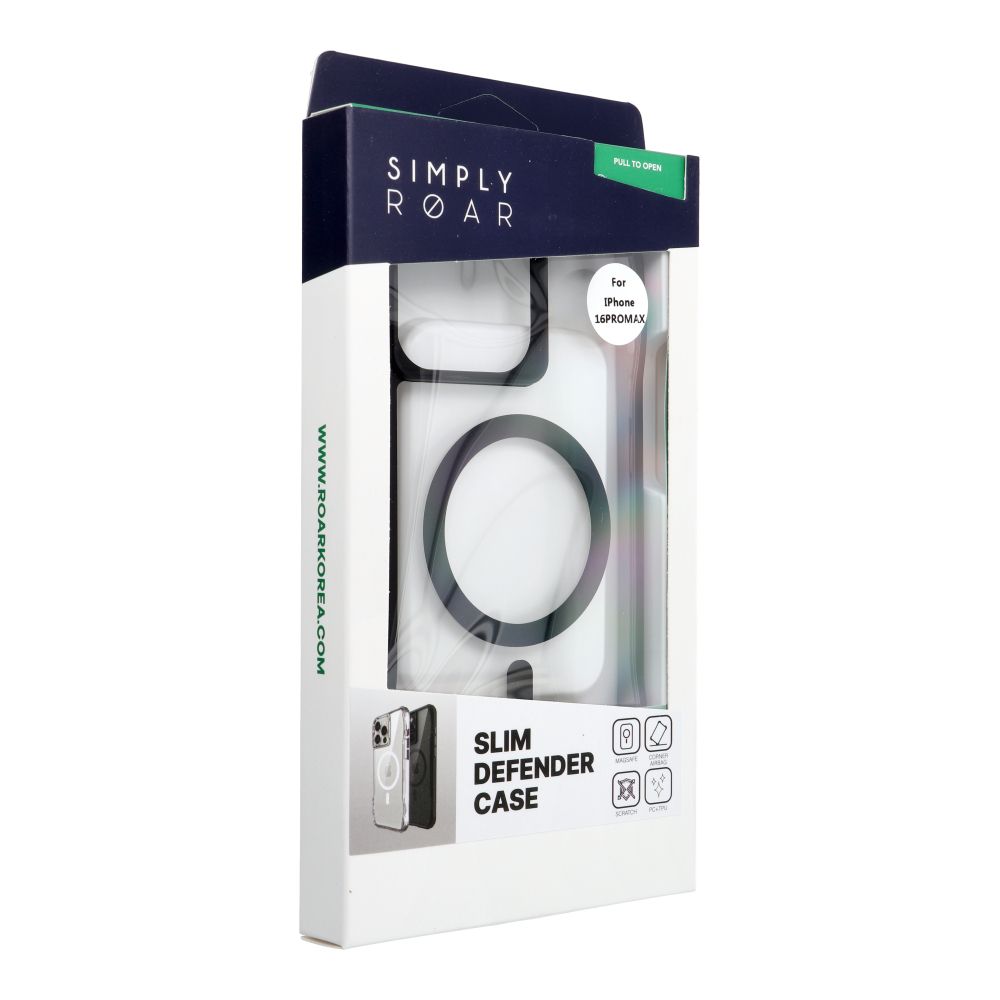 Apple iPhone 16 Pro Max ROAR Slim Defender hátlap tok (Fekete)
