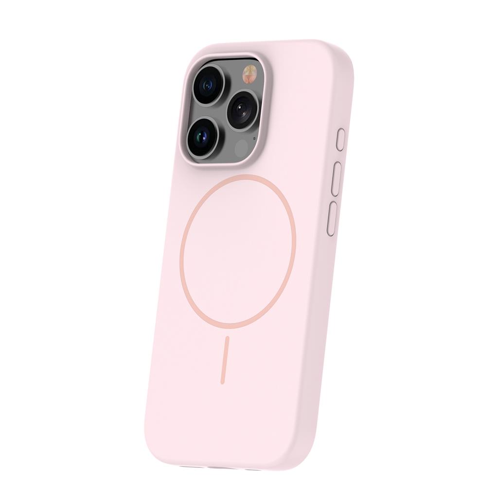Apple iPhone 16 Pro Max Silicone Thin magsafe hátlap tok (Rózsaszín)