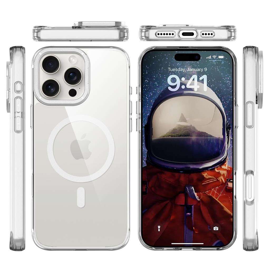 Apple iPhone 16 Pro Max TOKO Apex capsule magsafe hátlap tok (Ezüst)