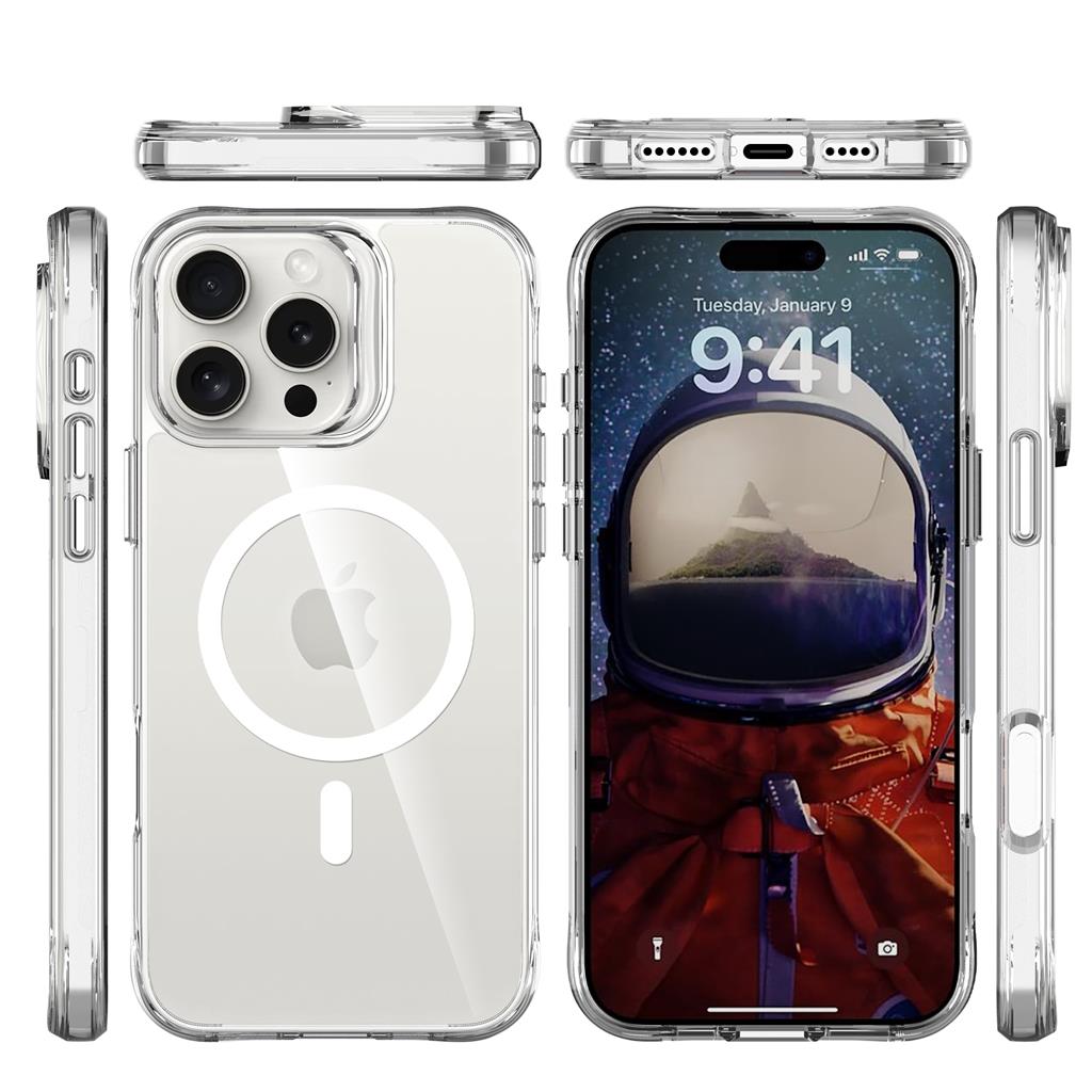 Apple iPhone 16 Pro Max TOKO Pure MagSafe hátlap tok (Átlátszó)