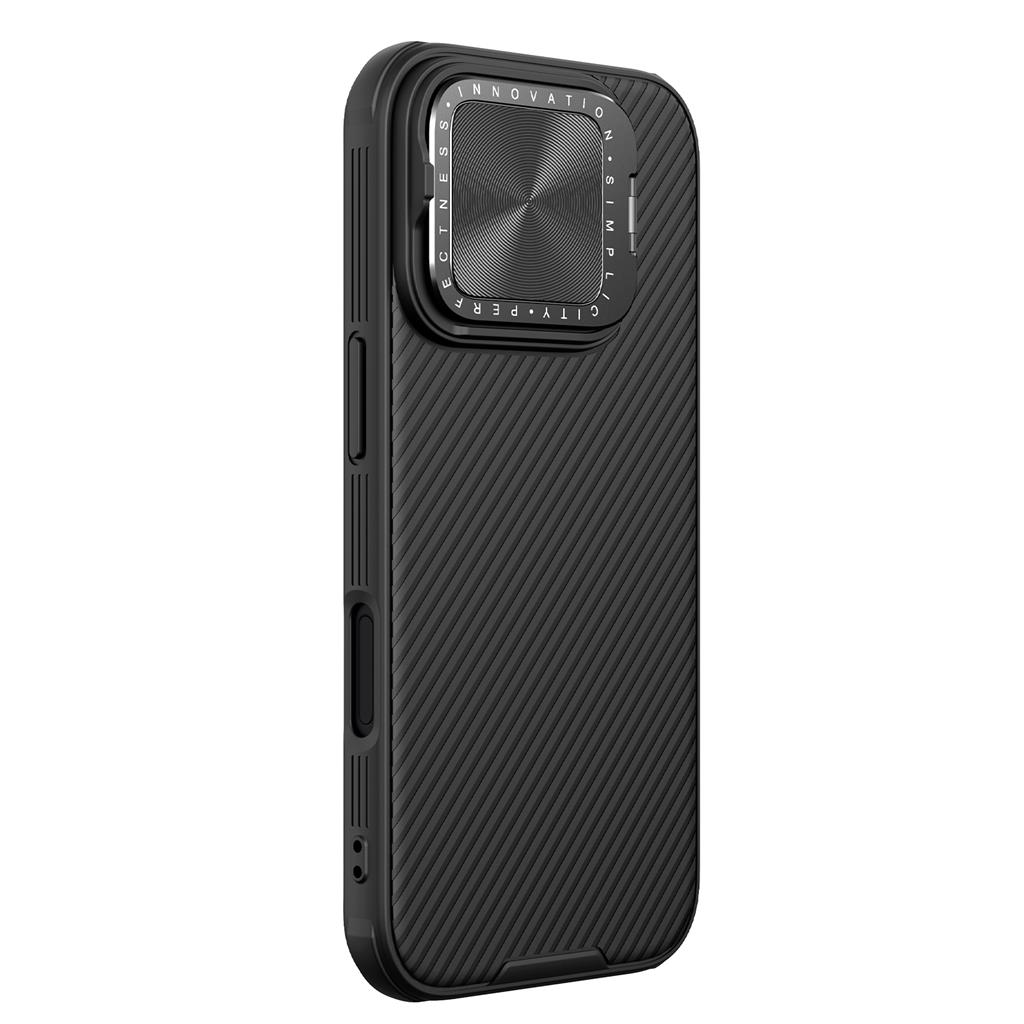 Apple iPhone 16 Pro Nillkin Camshield Prop hátlap tok (Fekete)