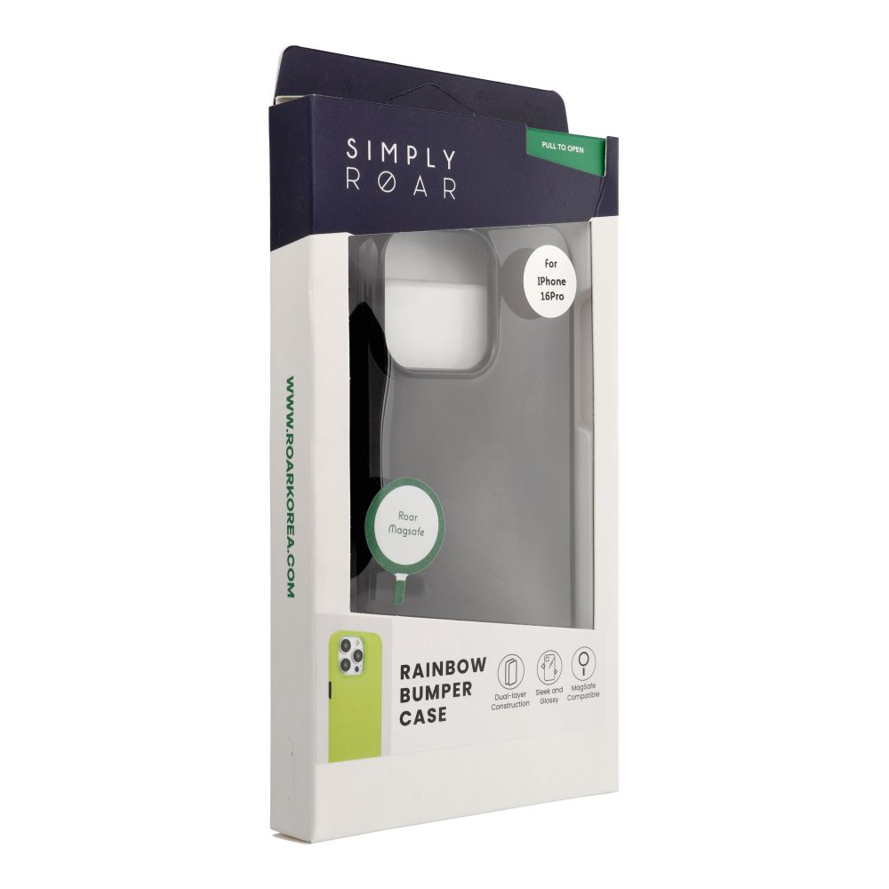Apple iPhone 16 Pro Roar Rainbow bumper hátlap tok (Fekete)