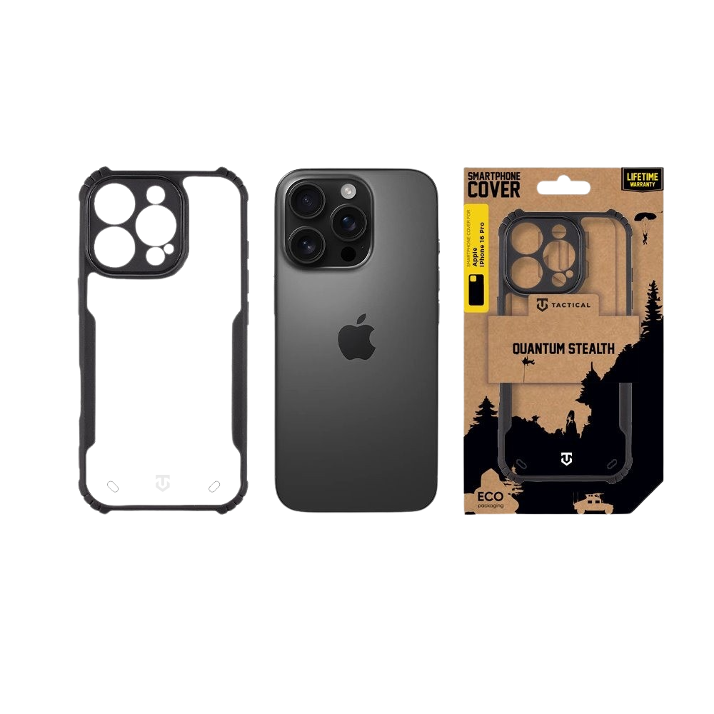 Apple iPhone 16 Pro Tactical Quantum Stealth tok (Fekete)