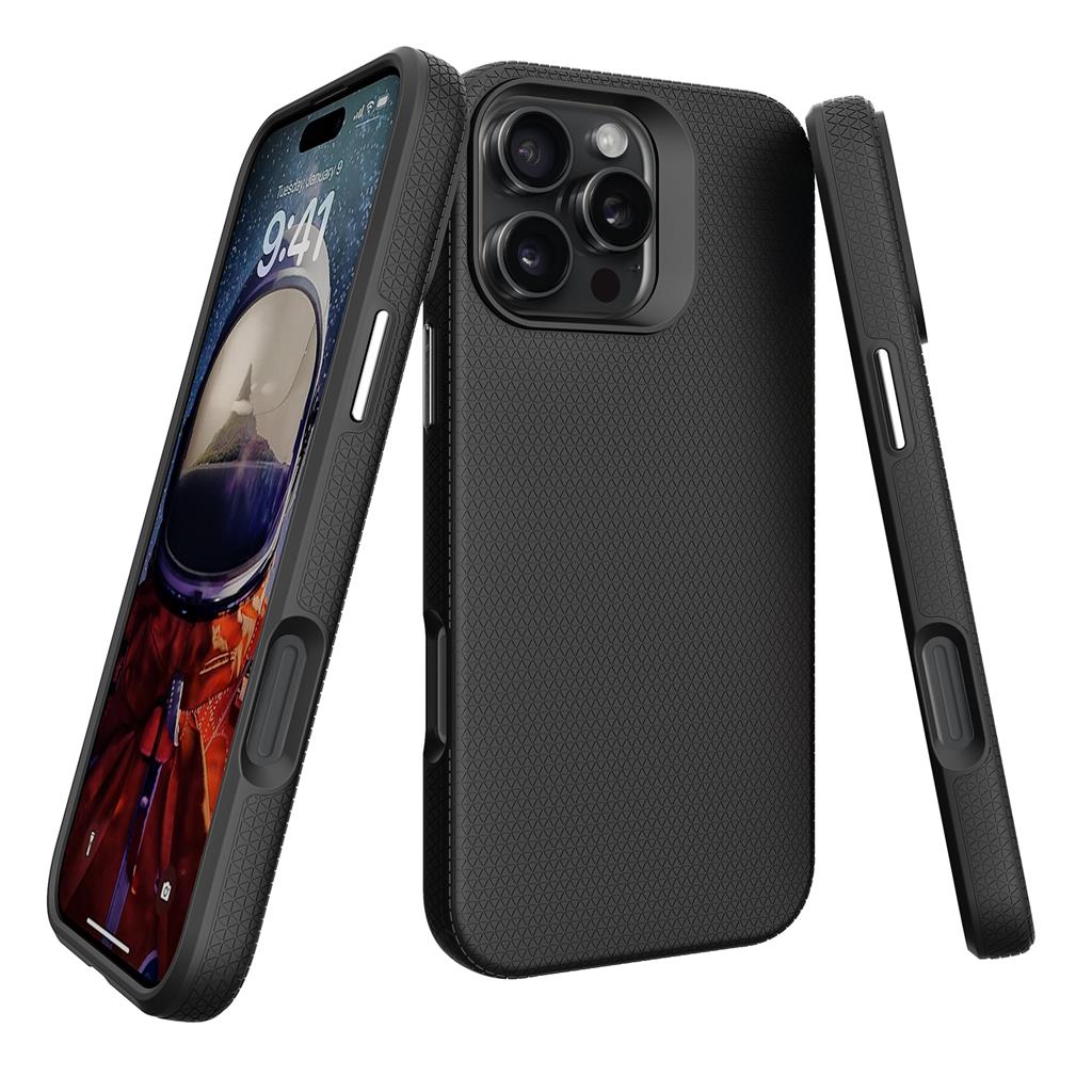 Apple iPhone 16 Pro TOKO Triangle hátlap tok (Fekete)