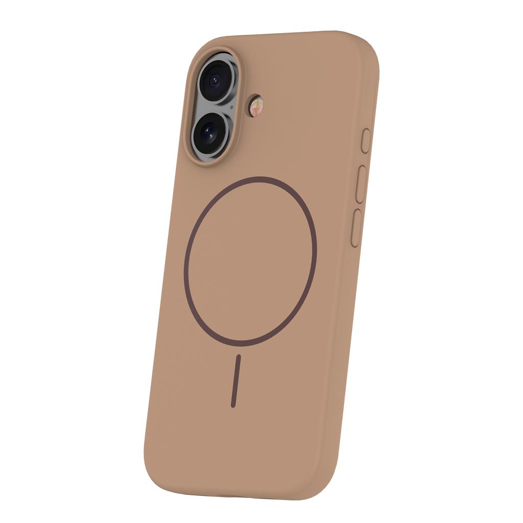 Apple iPhone 16 Silicone Thin magsafe hátlap tok (Barna)