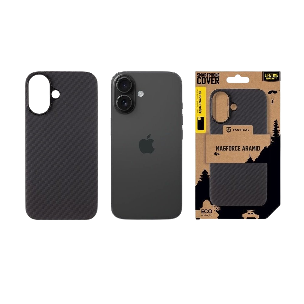 Apple iPhone 16 Tactical MagForce Aramid MagSafe hátlap tok (Fekete)
