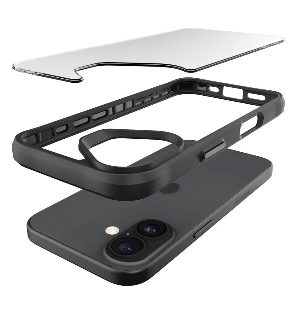 Apple iPhone 16 TOKO Combat X mode Frost hátlap tok (Fekete)