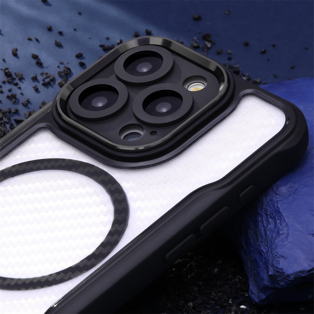 Apple iPhone 16e Defender carbon MagSafe hátlap tok (Fekete)