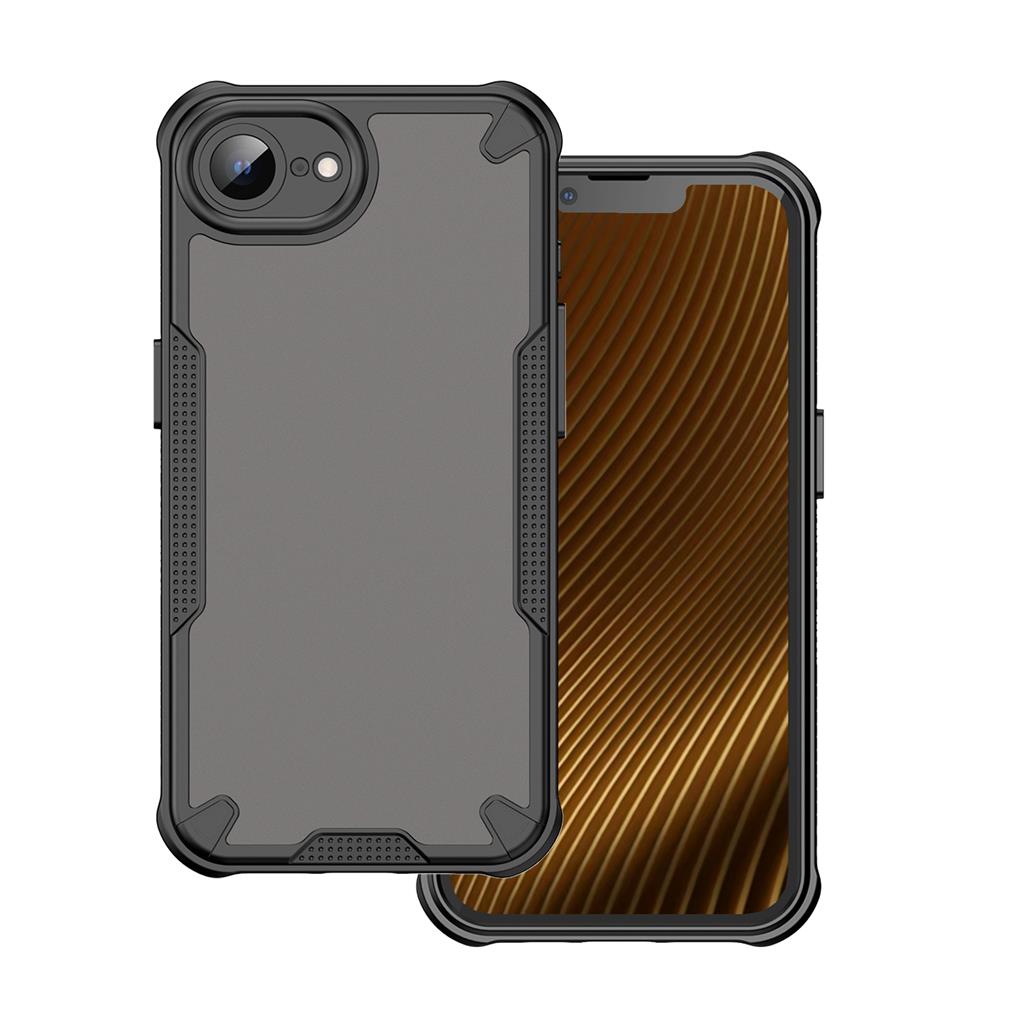 Apple iPhone 16e Defender Matt hátlap tok (Fekete)