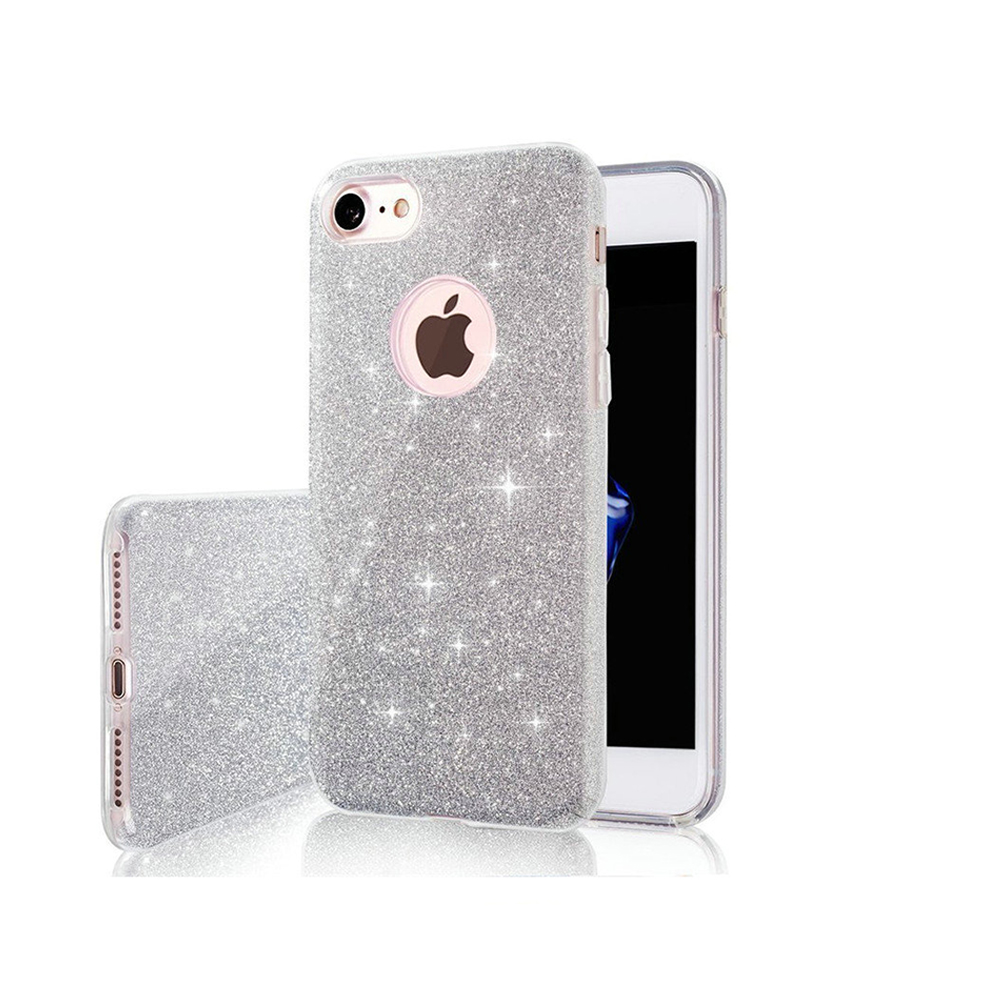 Apple iPhone 16e glitter 3in1 hátlap tok (Ezüst)