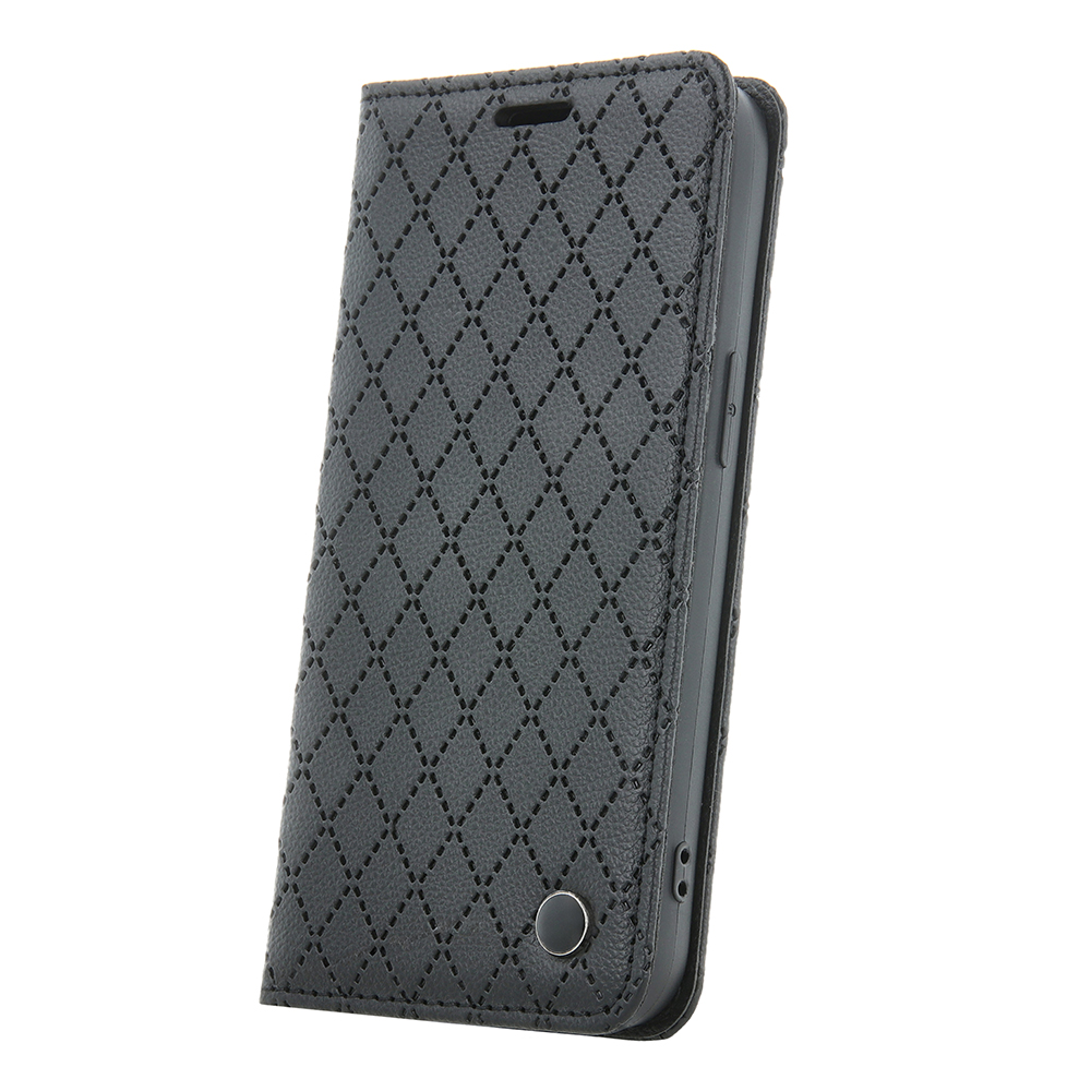 Apple iPhone 16e Smart Caro notesz tok (Fekete)