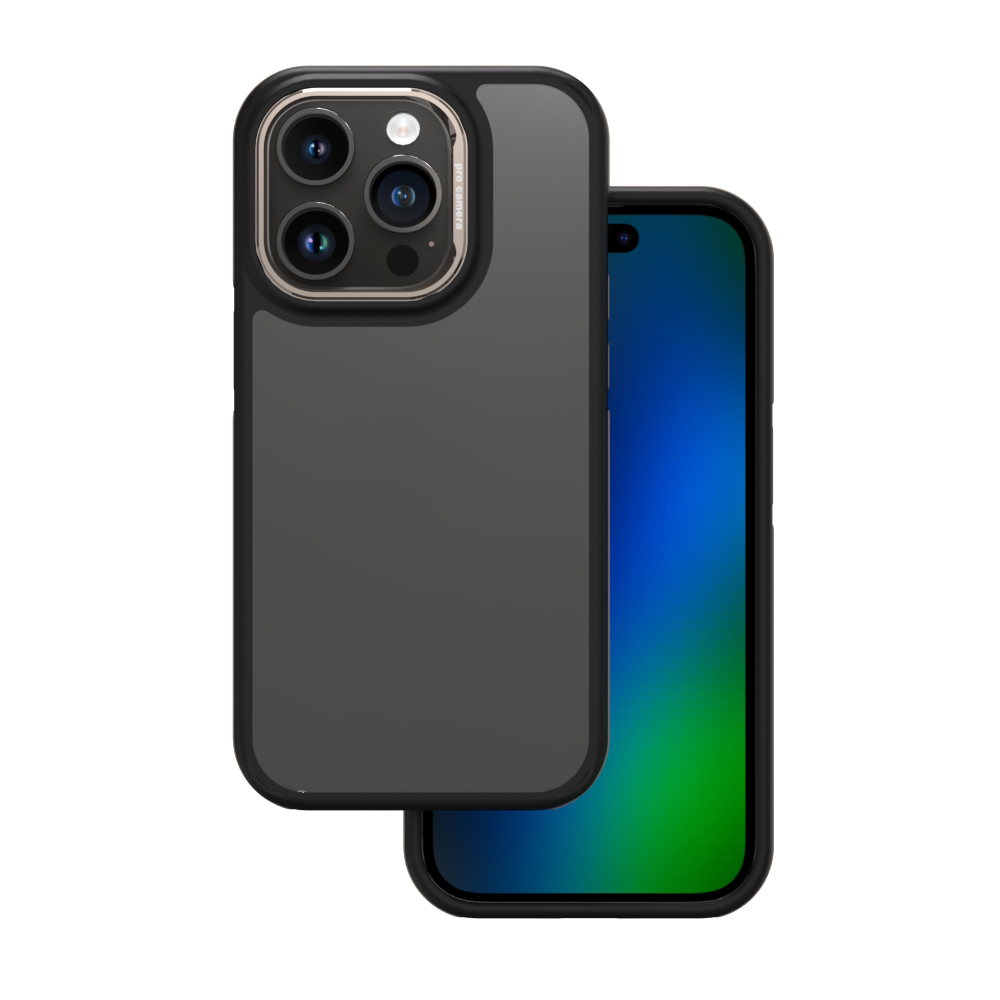 Apple iPhone 16e TOKO Pure rainbow hátlap tok (Fekete)
