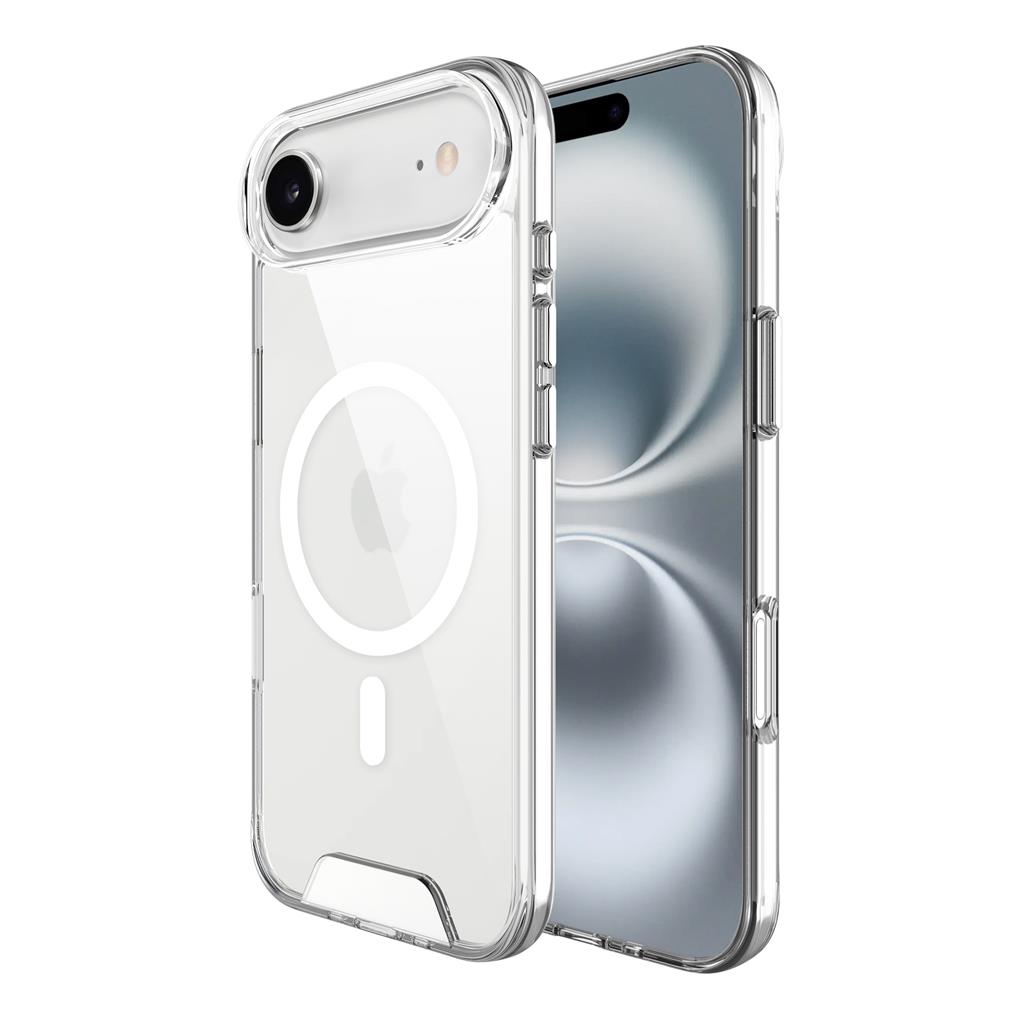 Apple iPhone 17 Air Mag Ring forgatható Magsafe hátlap tok (Átlátszó)