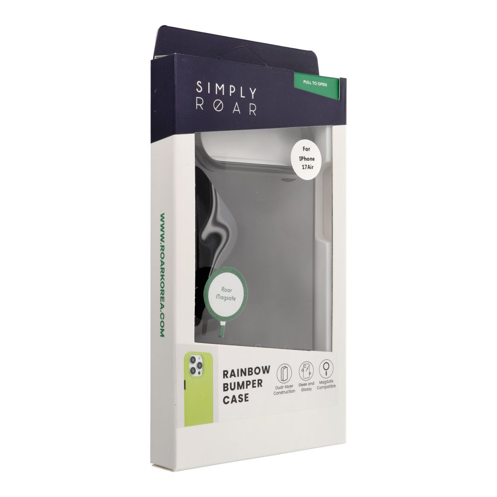 Apple iPhone 17 Air Roar Rainbow bumper hátlap tok (Fekete)