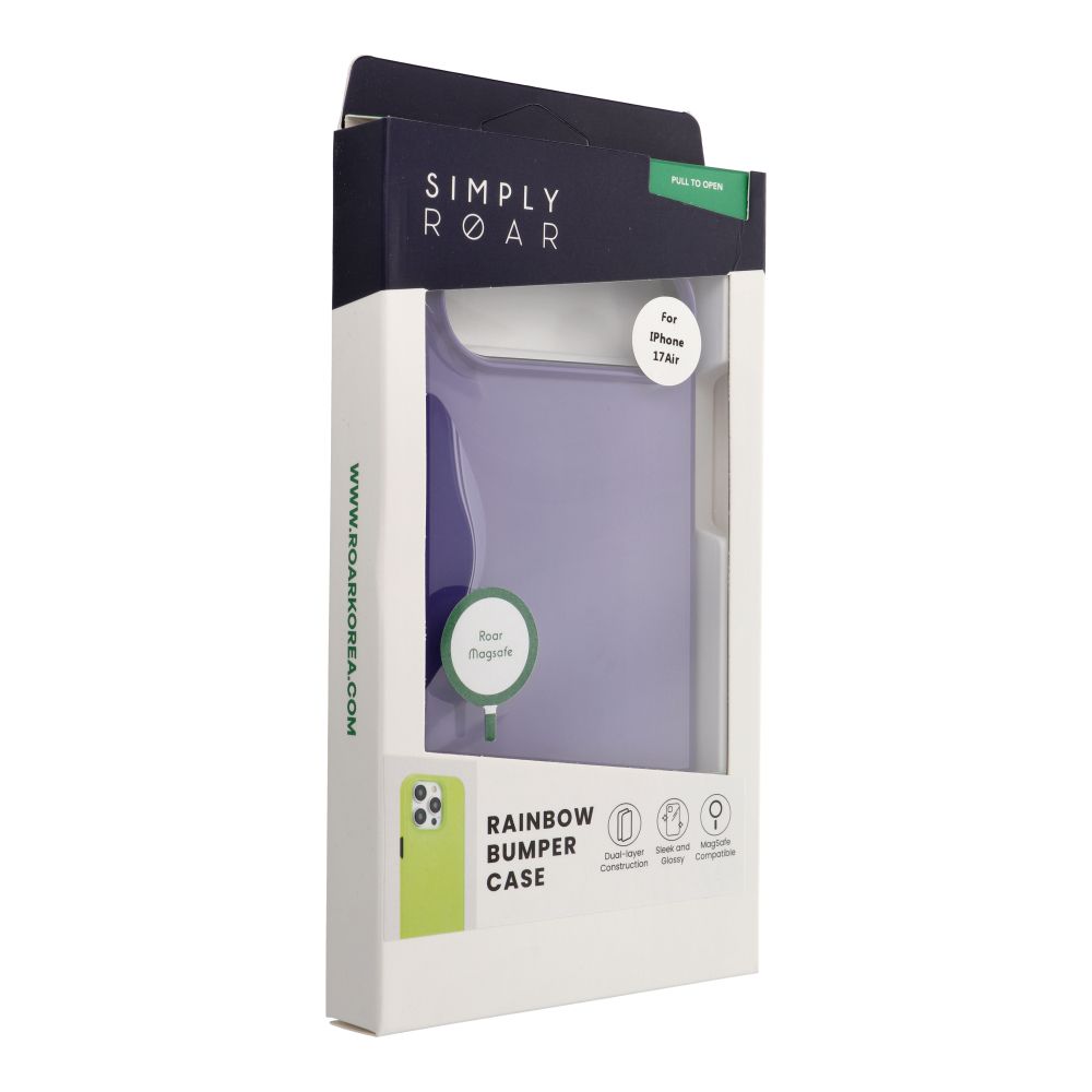 Apple iPhone 17 Air Roar Rainbow bumper hátlap tok (Lila)