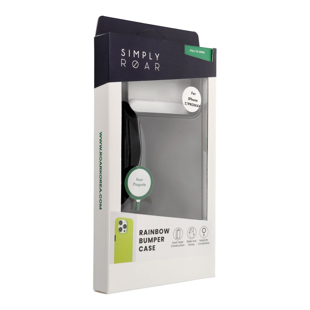 Apple iPhone 17 Pro Max Roar Rainbow bumper hátlap tok (Fekete)