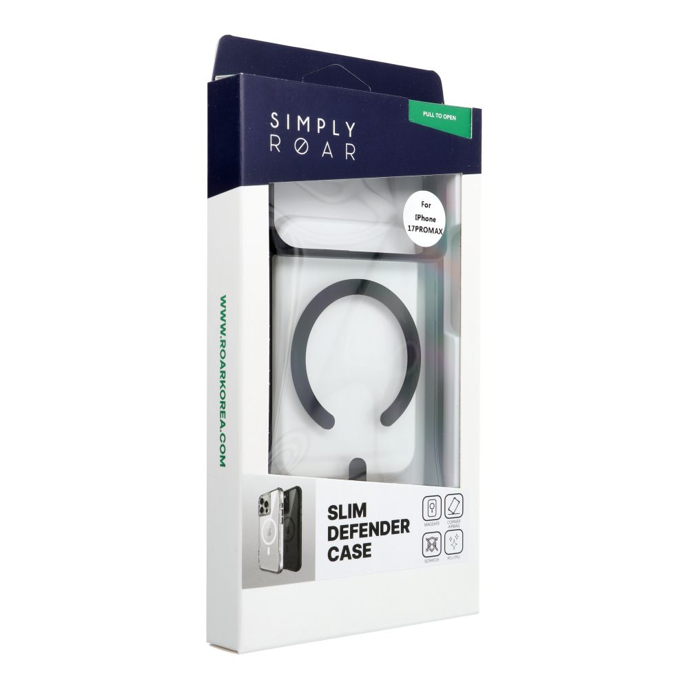 Apple iPhone 17 Pro Max ROAR Slim Defender hátlap tok (Fekete)