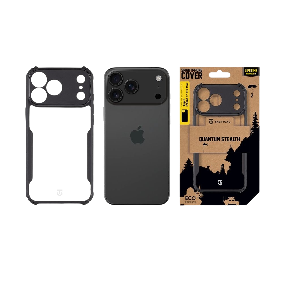 Apple iPhone 17 Pro Max Tactical Quantum Stealth tok (Fekete)