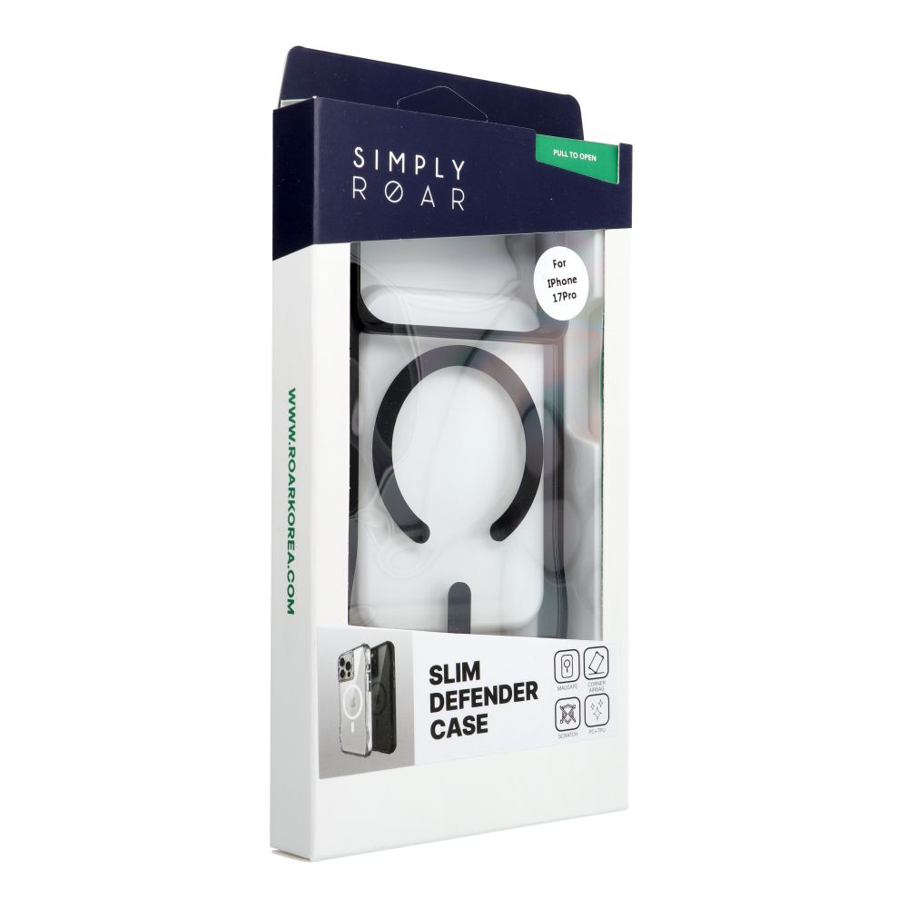 Apple iPhone 17 Pro ROAR Slim Defender hátlap tok (Fekete)