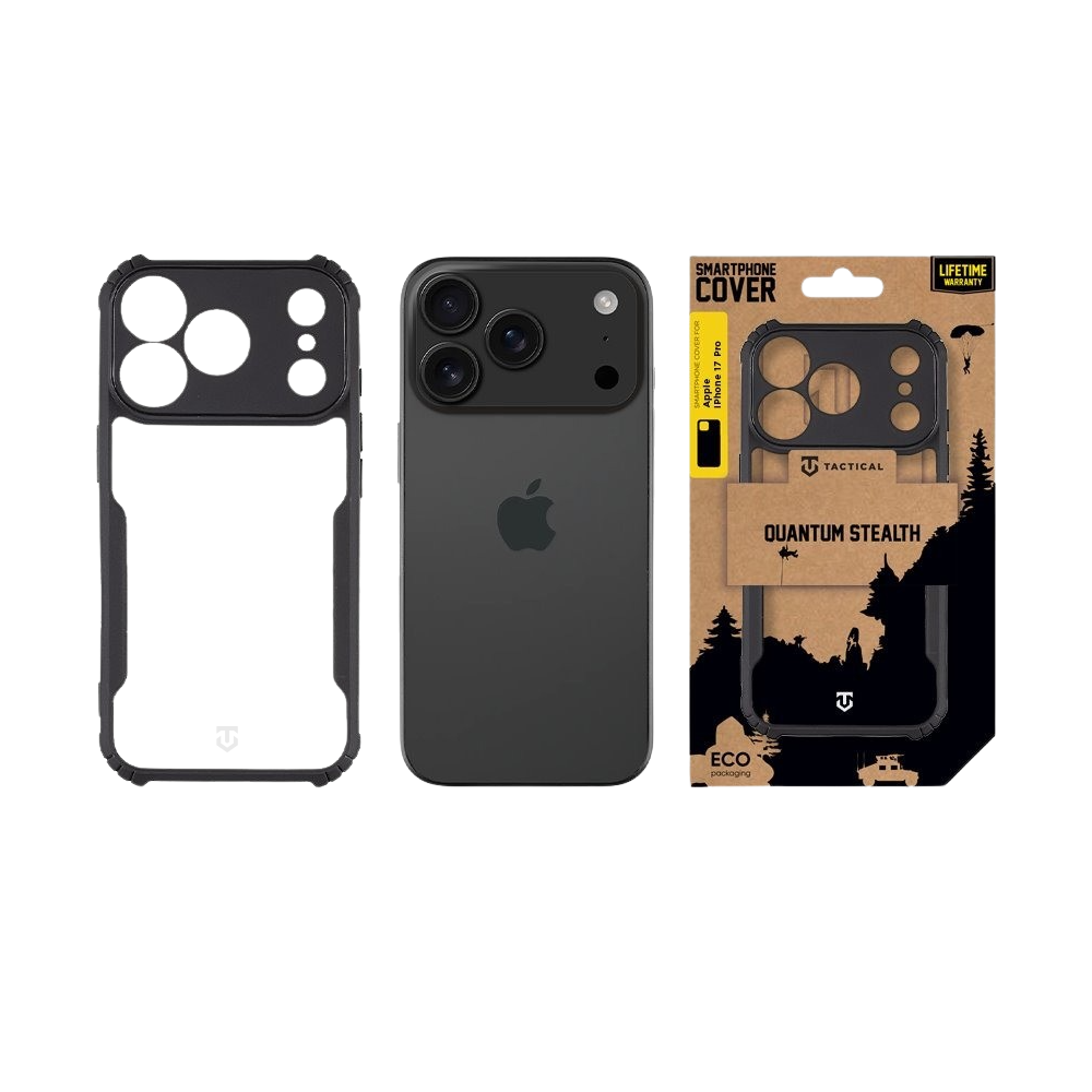 Apple iPhone 17 Pro Tactical Quantum Stealth tok (Fekete)