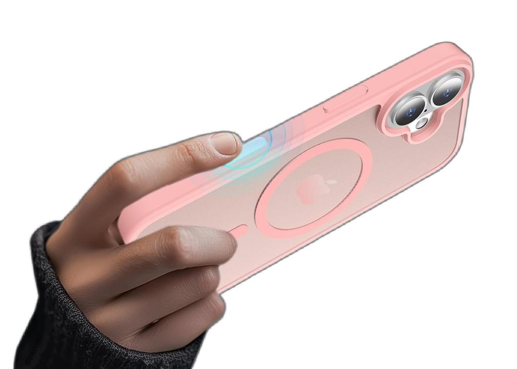 Apple iPhone 17 Roar Haptic Button Matte MagSafe hátlap tok (Rózsaszín)