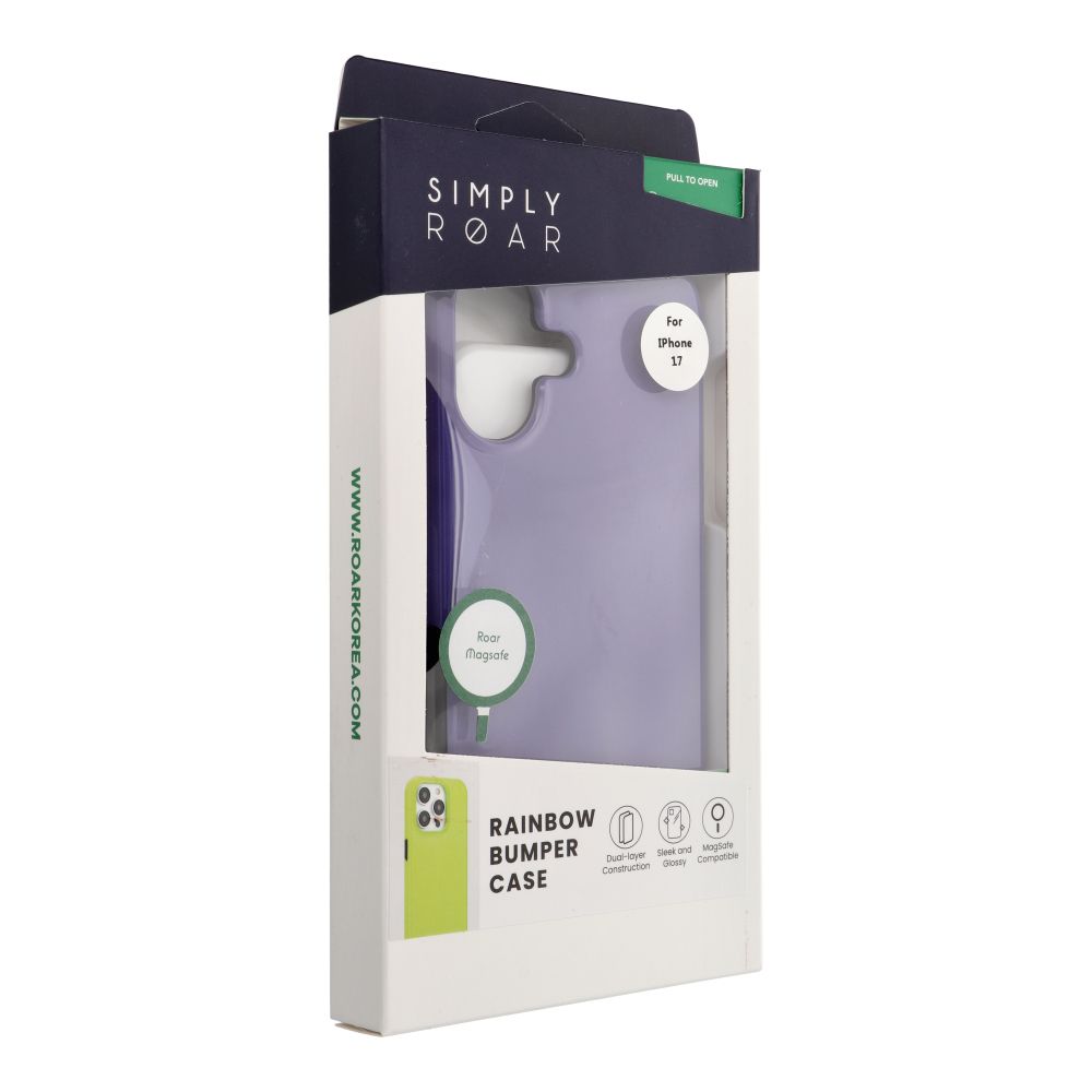 Apple iPhone 17 Roar Rainbow bumper hátlap tok (Lila)