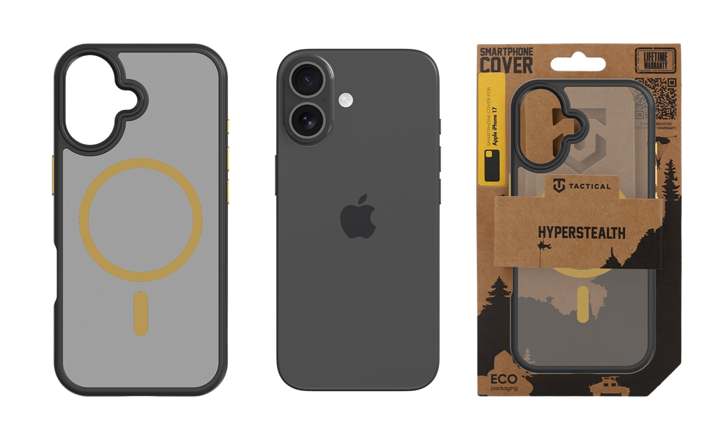 Apple iPhone 17 Tactical MagForce Hyperstealth 2.0 hátlap tok (Fekete - Sárga)