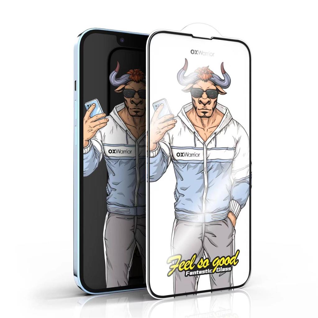 Apple iPhone X / iPhone XS / iPhone 11 Pro OX Warrior Mr. Fashion 2.5D üvegfólia átlátszó (fekete peremmel)